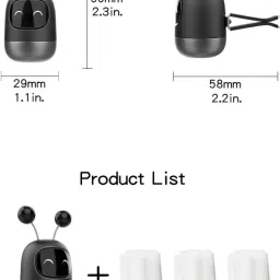 iba isba collections Robotic Car Aromatherapy Diffuser, Silicon and Aluminium Alloy | 3pcs Refills Combo image 4