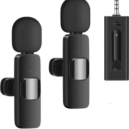 RelElseTech K35 /K9 Dual Wireless Collar Mic with 3.5mm AUX for DSLR, YouTube & Vlogging Camera Microphone-5