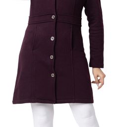 Fleece Solid Coat For Women-image-18