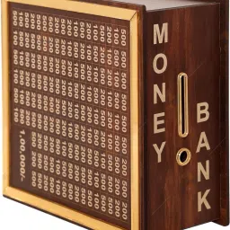 Wooden Money Saving Box|CashSaver MoneyBox with Counting Target|wooden Coin Bank Coin Bank-image-91