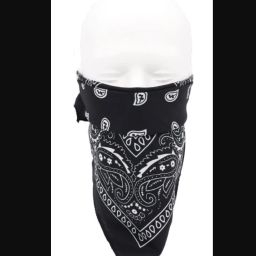 kshs Bandanas for Men & Women ["Black"] Handkerchief-image-3