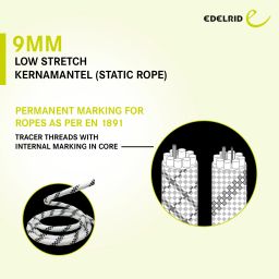 edelrid Performance Climbing Static Rope Snow image 2