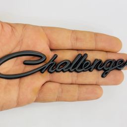 Challenger Chrome Logo Metal Sticker (15cmx3cm) Car Emblem Auto Racing Car Flywheel-image-89