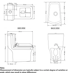 plantex Commode for Toilet/One Piece Western Commode with Washdown Flush/ Commode with Soft Closing Toilet Seat - S Trap - (APS-LUNAR-21031) Western Commode image 4
