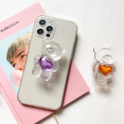 THE PRITO Mobile Holder for Hand Grip, Stylish & Perfect Gift for Girl (Purple Heart) Mobile Holder-22