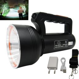 LED Flashlight High Brightness 350W 2Km Range High/Low/Blinker & Tail Light Torch-image-79