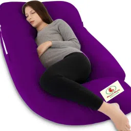 Premium Multipurpose Microfiber Solid With 100% Cotton Cover And Zippered cover Microfibre Solid Pregnancy Pillow Pack of 1-image-51