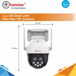 Trueview 4MP Smart CCTV Dual Lens 4G Sim Based 10X Combined Zoom Security Camera image 2