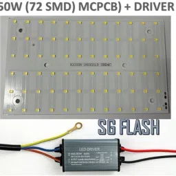 ORIGINAL 50 WATT (72 SMD) FLOOD LIGHT PCB WITH DRIVER Light Electronic Hobby Kit-33