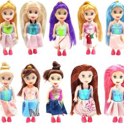 Mini Doll Set for Girls – Pack of 10 Small 10 CM Cute & Realistic Dolls for Kids-image-87