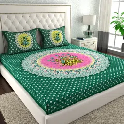 144 TC Cotton Double Printed Flat Bedsheet-22