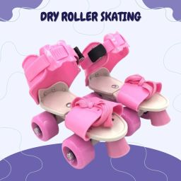 Dry Skates Shoes Skating for Kids with Front Brake Kids Roller Adjustable Skate-23