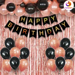 Rose Gold Birthday Decoration Set For Birthday Decorations Party, Birthday Kit-28