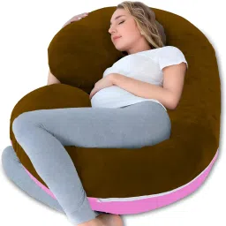 ultra soft c shaped pillow Polyester Fibre, Microfibre Solid Pregnancy Pillow Pack of 1-image-44