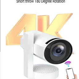 Omex 4K Android Dual Band WiFi6G (400 ANSI) Netflix Prime YouTube Auto Keystone (6000 lm / 1 Speaker / Wireless / Remote Controller) Portable Projector image 1