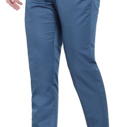 Men Slim Fit Blue Viscose Rayon Trousers-picture-16