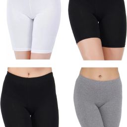 Pack of 4 Solid Women Multicolor Cycling Shorts-image-41