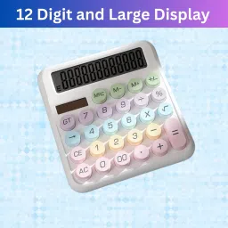 Desktop Calculator, 12-Digit Large LCD and Large Buttons for Office, Homes R418 Basic Calculator-32
