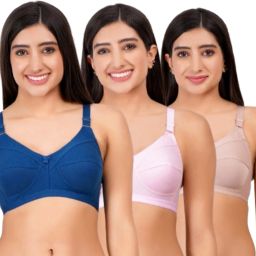 Pack of 3 Women Push-up Non Padded Bra-image-1
