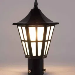 Black gate Light for Home gate/gate lamp/gate Lamps for Outdoor Waterproof/gate Light/gate Pillar Lights for Outdoor for Stairs, Boundries, Pillar, Garden (Hurricane (Pack of 1)) Gate Light Outdoor Lamp-image-52