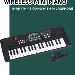 (Piano Keyboard) Toy with 37 Key, Recording and Mic, Adapter for DC Power E480 (Piano Keyboard) Toy with 37 Key, Recording and Mic, Adapter for DC Power E480 Analog Portable Keyboard-picture-7