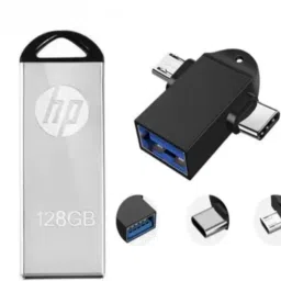 HP V2211Z 128 GB Pen Drive Compatible with Audio Player, Desktop Computer, Gaming Console, Mobile, Laptop, Television USB 3.0 Metal Case-26