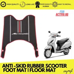 GR4 Premium High Quality Electric Scooty Foot Mat for ACTIVA 6G Grey Line Honda Activa 6G Two Wheeler Mat-image-21