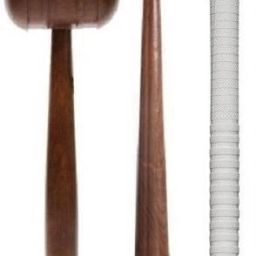 COMBO of 1-Wooden Cone (Gripper)+ 1-Hammer+ 1-Cricket Bat White Grip, Extra Tacky-17