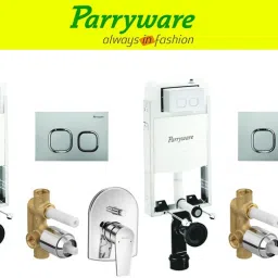 Half Frame Concealed Cistern, with divater body upper Praseo set of 2 pic 127 Dual Flush Tank-22