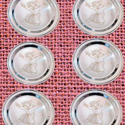 KANJAK PLATES/KANJAK GIFT/STAINLESS STEEL/BHIM/6PC Quarter Plate-picture-16