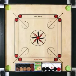 for Kids 26 Inch Medium Size Glossy Finish, Coins, Strikers, Powder 41 cm Carrom Board-picture-15