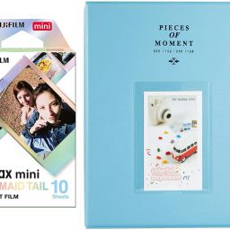 FUJIFILM Mini 10X1 mermaid tail Instant Film With 128-sheet Skyblue Album for mini Film Roll-99