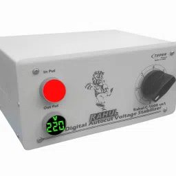 C-1000 cn1 Kva/4 Amp 90-260 Volt,Manual 8 Booster,Air Cooelers/1 LCD/LED TV ,Smart TV,Android TV Up to 84" Input Meter With Output Cutoff Indicator Use a Maximum of 4 Amp Load This Autocut Copper Voltage Stabilizer Autocut Voltage Stabilizer-19