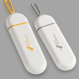 7 Day Travel Moisture-Proof Small Pill Box with 3 Compartments for Storing Pills 2 PCS Pill Box-13