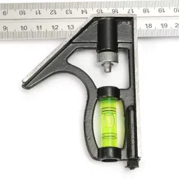 flamingo enterprise Stainless Steel 300mm Adjustable Engineers Rule Right Angle Ruler Tool Combination Square image 2