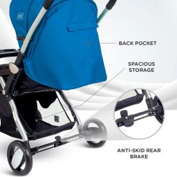 meemee Easy to Push Baby Stroller Pram with Quick One Hand Folding, Rotating Wheels Pram image 4