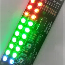 KA2281 / TA7666 Stereo Audio Level Indicator Ready Module Sound Audio Spectrum Analyzer DC6V-12V 10 + 10 Segment ( 22 L.E.D. – 2 Blue,12 Green, 8 Red ) with Report Display Lights Electronic Hobby Kit-image-2
