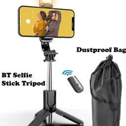 POZUB Mobile Phone R1s Bluetooth Selfie Sticks with Remote and Selfie Light+Carry Bag Single Gimbal for Mobile-41