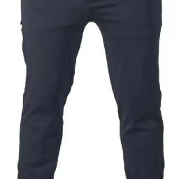 Men Slim Fit Grey Lycra Blend Trousers-image-2
