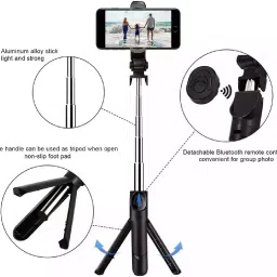SANNO WORLD Bluetooth Selfie Stick with Wireless Remote And Extended Tripod Stand Bluetooth Selfie Stick-image-25