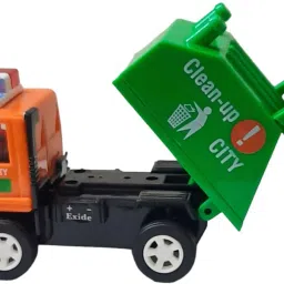 shree jee CLEAN UP CITY GARBAGE VEHICLE TOY WITH PULL BACK ACTION image 4