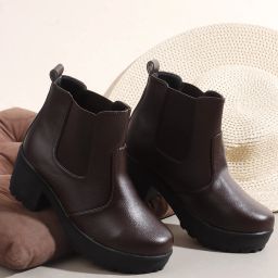 Faux Leather Chelsea Boots Comfortable Fit Perfect for Casual and Outdoor Wear Boots For Women-image-98