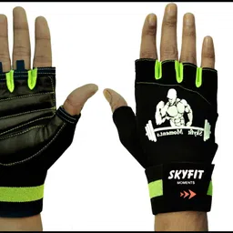 jai shri GREEN BODYBILDER GLOVES_ Skating Gloves-picture-43