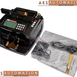 AKS AUTOMATION Ultra Heavy-Duty Note Counter with Fake Note Detection & External Display Note Counting Machine image 5