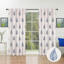 213 cm (7 ft) Cotton Room Darkening Door Curtain (Pack Of 2)-23