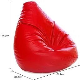 charan traders 4XL RED Cushion Bean Bag Teardrop Bean BagWith Bean Filling image 2