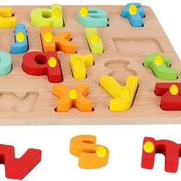 shalafi Small Alphabet Puzzle Board for Kids,Educational Learning Teaching Toy+3in1 Book-picture-1