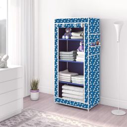 13A4_1 Door 4 Shelf Carbon Steel Collapsible Wardrobe-image-97