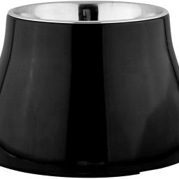 Detachable Stainless Steel and Melamine Anti-Skid Food Bowls for Dogs or Cats (Black)-520 ml Round Stainless Steel, Melamine Pet Bowl-image-51