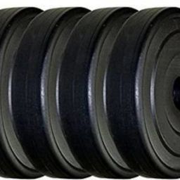 10 kg (2.5 KG * 4) PVC Plates Black Weight Plate Home Gym Combo-26